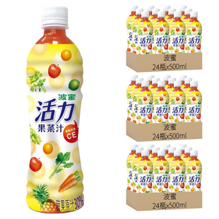 波蜜 活力果菜汁, 500ml, 72瓶