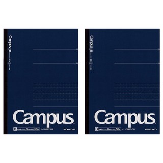 KOKUYO 國譽 Campus 大人筆記本，A5 尺寸(210 x 148mm) 藍色，森林認証上質紙，無線裝訂, 2本