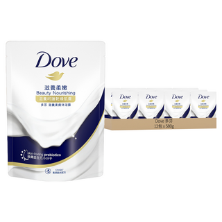 Dove 多芬 滋養柔膚沐浴乳 滋養柔嫩 補充包, 580g, 12組
