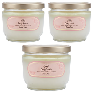 SABON 全新升級 身體磨砂膏 以色列綠玫瑰, 600g, 3件