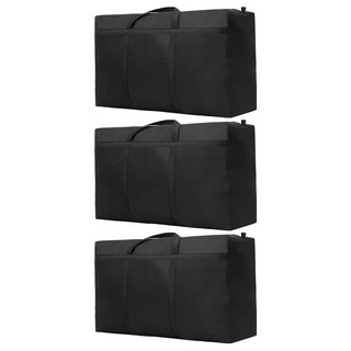 巨無霸加固防水耐重搬家袋 黑色 3個 超大容量耐磨收納