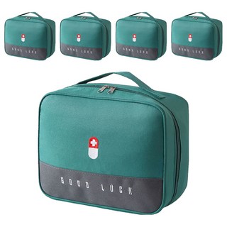 小麥購物 多功能藥品收納包 L2113 大 綠色, 5個