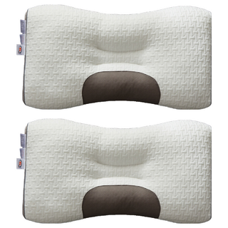 HONDONI 2代輕奢SPA按摩護頸記憶枕頭 波浪款 SPA2-W, 咖啡色, 2個