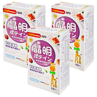 RISAL 小兒利撒爾 葉黃素乖寶寶凍 75倍濃縮黑醋栗晶 均衡蔬果纖維 5mg葉黃素+玉米黃素, 10包, 15g, 3盒