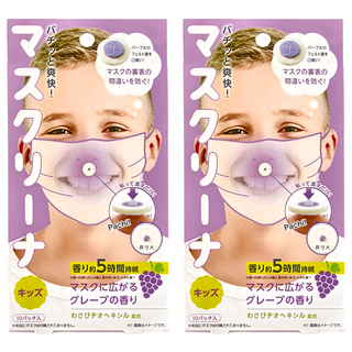 COGIT 口罩爽快貼片 兒童 葡萄, 香味持續約5小時, 2盒