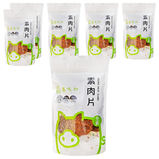 萬味軒 素肉片 口感香Q有嚼勁 嚴選小麥蛋白 素食新選擇, 150g, 6包
