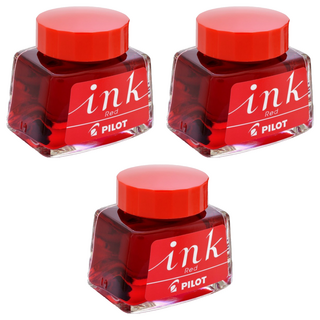 PILOT 百樂 INK 鋼筆墨水, 紅色, 3瓶