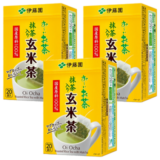 ITO EN 伊藤園 玄米茶 日本原裝進口, 1.9g, 20包, 3盒