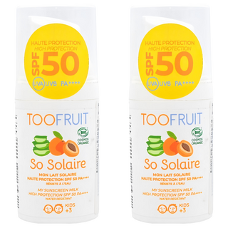 TOOFRUIT 果漾兒童物理性防曬乳液 SPF50, UVA/UVB 防曬, 防水配方, 30ml, 2瓶