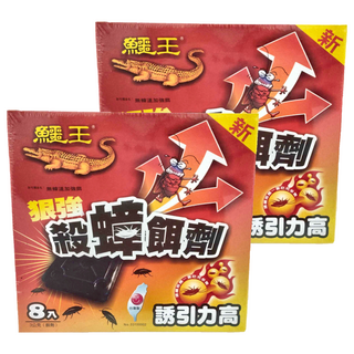 鱷魚 鱷王狠強殺蟑餌劑 8入裝, 3克, 2盒