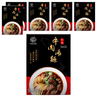 大甲佳旭 紅燒牛肉湯麵, 新鮮乾燥青蔥, 濃郁芬芳醇香, 132g, 6盒