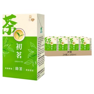 波蜜 靠茶 初茗綠茶, 茶韻豐富 清新回甘, 250ml, 24瓶
