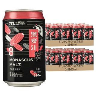 TTL BIO-TECH 台酒生技 紅麴黑麥汁, 330ml, 48罐
