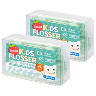 Lab52 齒妍堂 兒童牙線棒 Set 36支 含木糖醇 線材細滑設計 台灣生產製造, 2盒