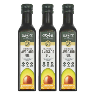 GROVE 克羅福 冷壓初榨酪梨油, 紐西蘭原產地製造, 每瓶由16顆哈斯酪梨精華初榨而成, 250ml, 3瓶
