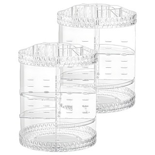 Winprice 多用途壓克力透明收納整理盒, 透明, 2個