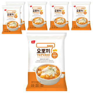 YOPOKKI 芝士味辣炒年糕 袋裝 微波加熱即食, 240g, 6包