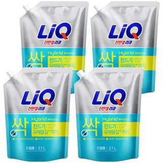 LiQ 多效洗衣精補充包 滾筒洗衣機用 2.1L, 4包