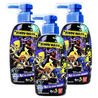 BANDAI 唯可 斯普拉遁III 三合一洗髮沐浴乳 葡萄香 1.5歲以上適用 300ml, 3瓶