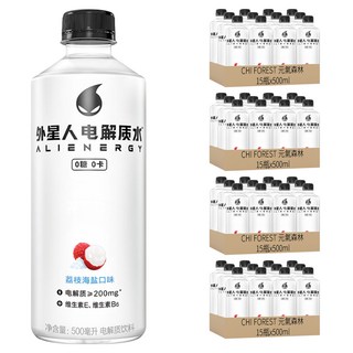 CHI FOREST 元氣森林 外星人電解質水運動飲料 荔枝海鹽風味, 500ml, 60瓶