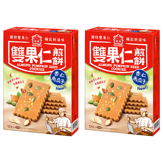 義美 煎餅 杏仁南瓜子 量販, 240g, 2盒