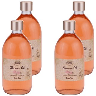 SABON 法製 沐浴油 玫瑰茶語, 500ml, 4瓶