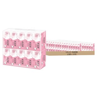 VIRJOY 唯潔雅 抽取式衛生紙 網路限定增量版 200抽/包 100%原生紙漿 無螢光劑, 10包, 10袋