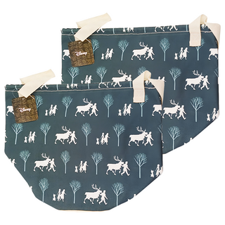 收納王妃 迪士尼收納系列 冰雪收納桶 26 x 23cm, 墨綠樹林, 2個