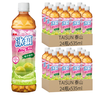 TAISUN 泰山 冰鎮 梅子綠茶, 535ml, 48瓶