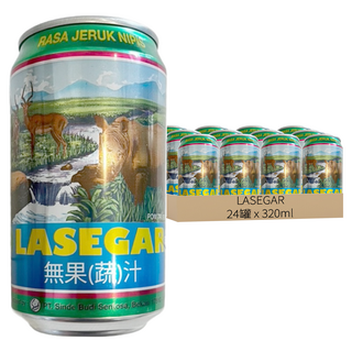 LASEGAR COOLING DRINK 清涼水 320ml 萊姆風味氣泡飲 健康解渴, 24罐
