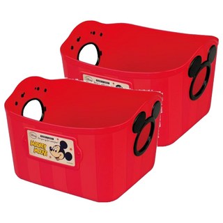 Disney 迪士尼 米奇 置物籃 2.5L SQ5, 紅色, 2個