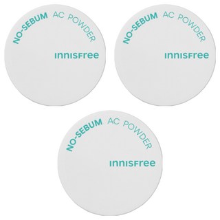 INNISFREE 台灣公司貨 無油無慮繽紛蜜粉2號 5g, 綠色, 3個