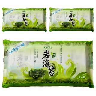 統一生機 岩海苔 3包, 14.4g, 3袋