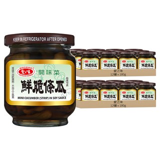 愛之味 鮮脆條瓜, 180g, 24罐