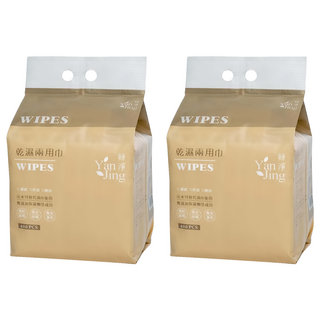 Yan Jing 妍淨 乾濕兩用巾 400抽, 網面款, 2件