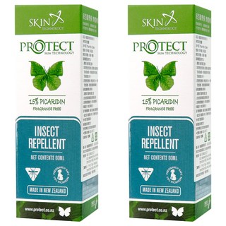 紐西蘭 SKIN TECHNOLOGY 15%派卡瑞丁 瑞斌6H長效防蚊滾珠, 嬰兒6個月以上適用, 無香精, 60ml, 2瓶