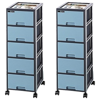 KEYWAY 維基 A4深型五層櫃 附輪 DA850-1 藍色 2個