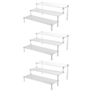 壓克力展示架 40cm 3層, 透明色, 3個