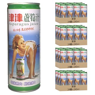 津津 蘆筍汁, 245ml, 96罐