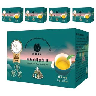 台灣茶人 阿里山風味金萱茶, 2.5g, 15包, 5盒