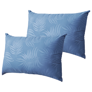 BUHO 布歐 可水洗舒眠抗菌機能枕 74 x 45cm 紳士藍 台灣製, 2個