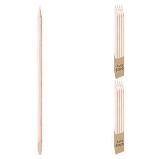 Lvia 指甲木棒 17.8cm, 200支, 橘色, 美甲清潔護理必備