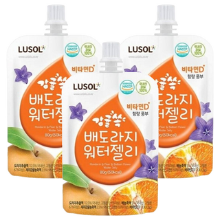LUSOL 果凍 10個月以上, 桔梨橘子, 80g, 3包