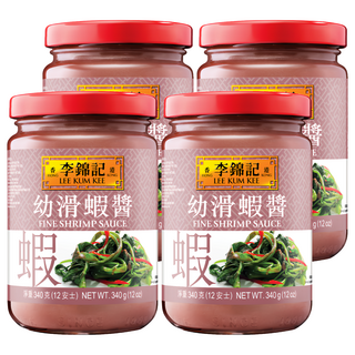 李錦記 幼滑蝦醬 不添加防腐劑、味精、人造色素 天然生曬發酵, 340g, 4罐