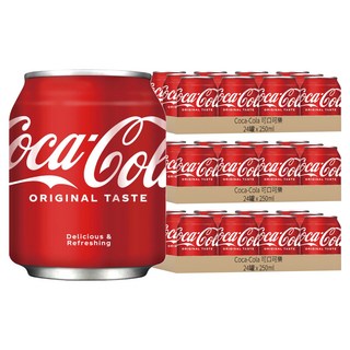 可口可樂經典原味汽水，1886年傳承，暢快口感，美食搭配首選, 250ml, 72罐