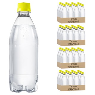 Tamsaa 無標籤氣泡水 檸檬風味, 500ml, 80瓶