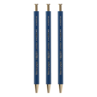 MARK'S Time for Paper 復古六角木軸原子筆, 海軍藍色, 3支