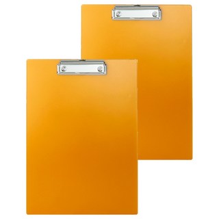 ABEL 力大牌 晶典磨砂壓克力板夾A4 66249-OR, 橘色, 2個
