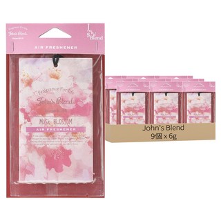 John's Blend 香氛片 Set 3 空氣清新劑, 櫻花麝香2024, 6g, 9個