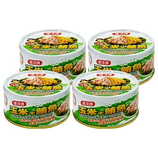 遠洋牌 玉米 + 鮪魚 罐頭, 4個, 110g